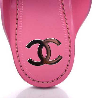 Chanel Calfskin Chain CC Thong Flat Sandals 40 Pink 8 of 11