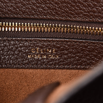 Celine Soft Grained Calfskin Small Belt Cabas Phantom Brown 6 of 18