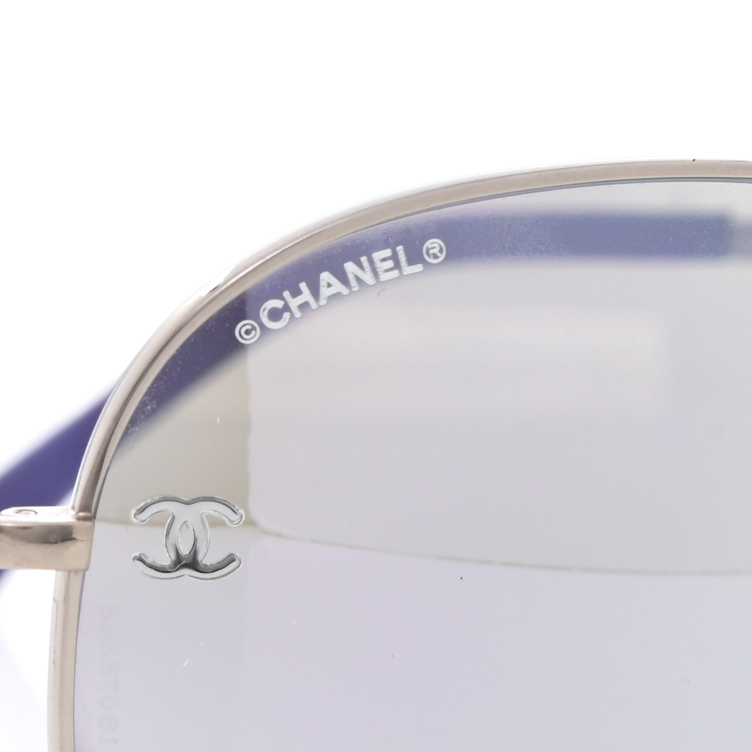 Chanel Polarized CC Aviator Sunglasses 4189-T-Q Purple 5 of 8