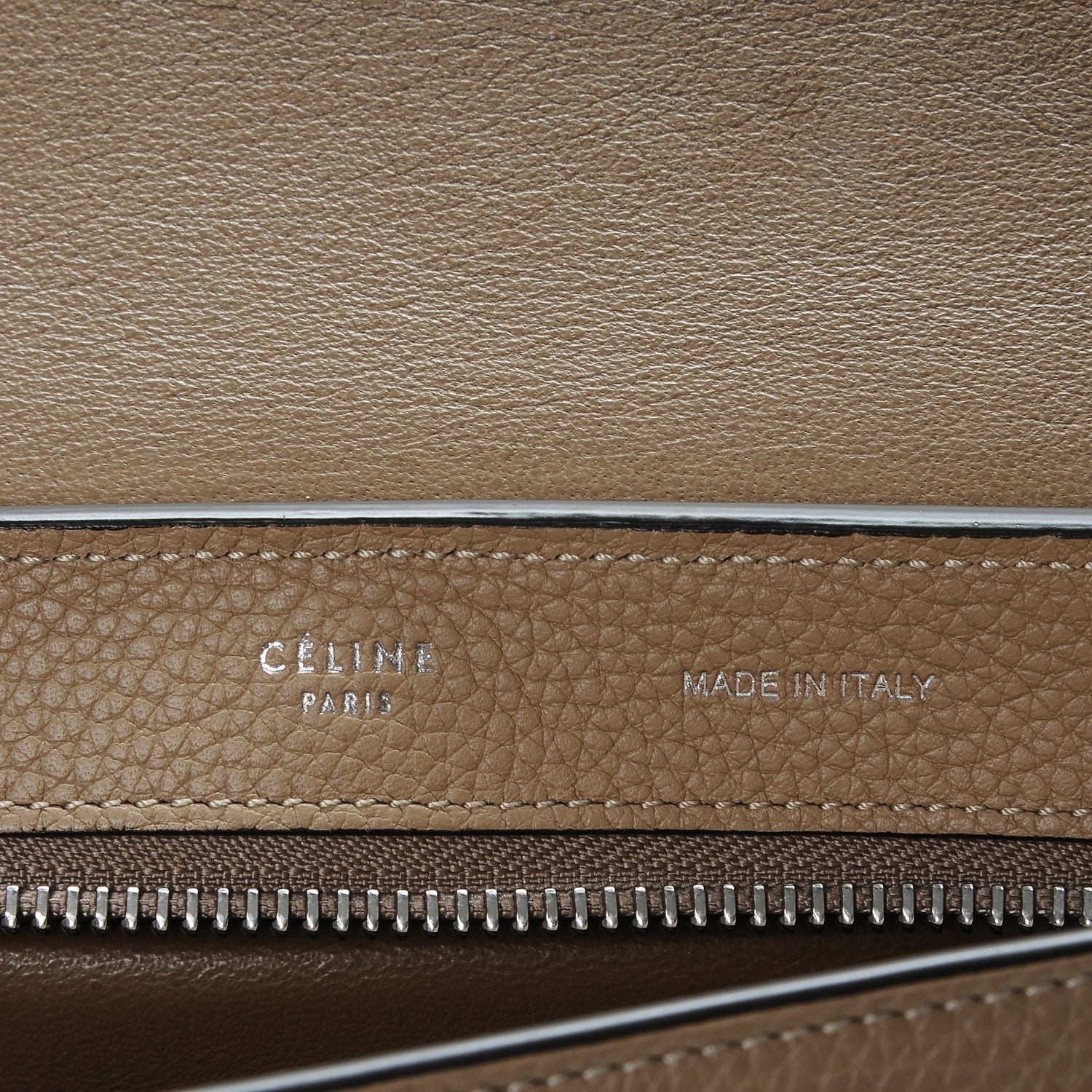 Celine Drummed Calfskin Suede Small Trapeze Dune 5 of 7