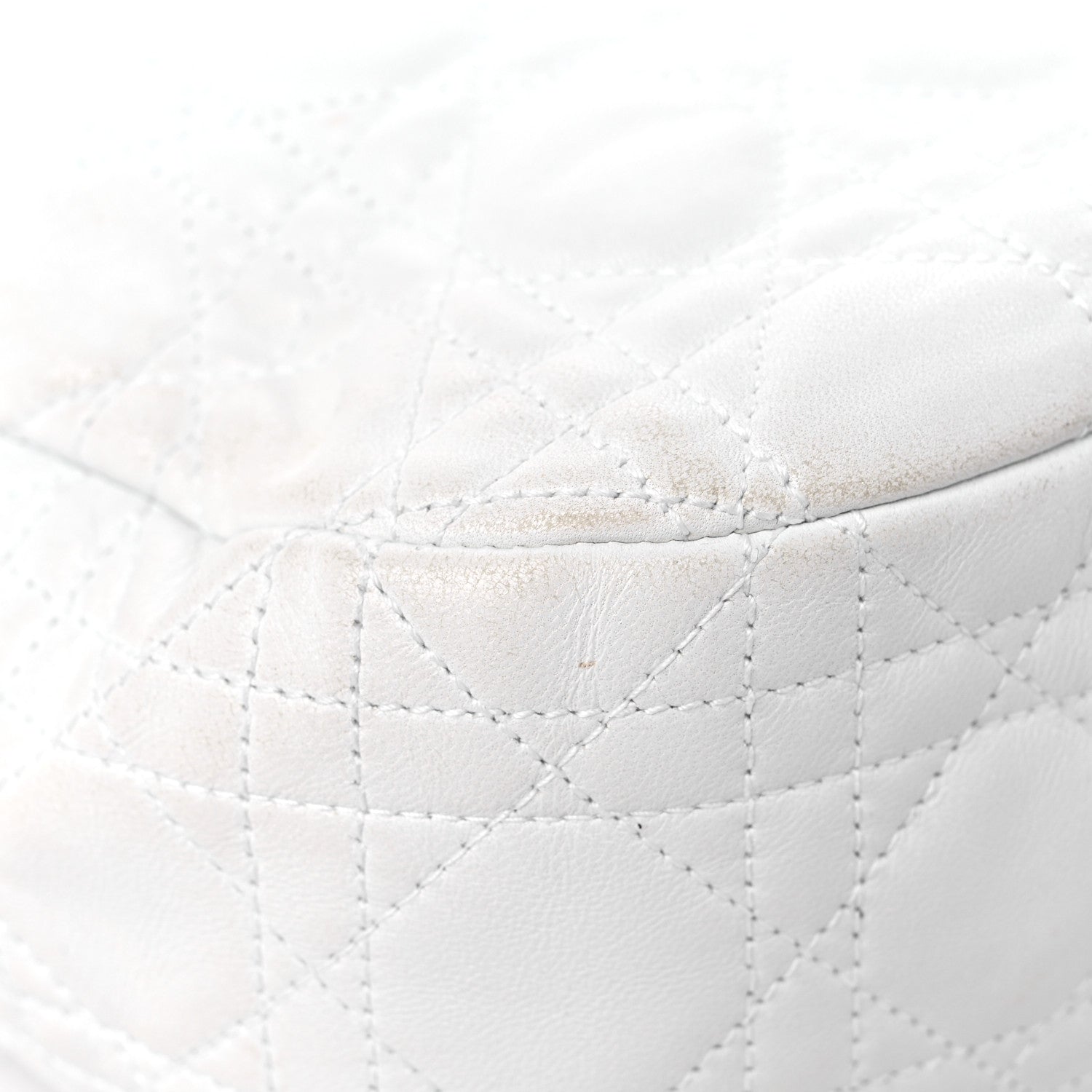 Christian Dior Lambskin Cannage Small Dior Soft Hobo White 8 of 17