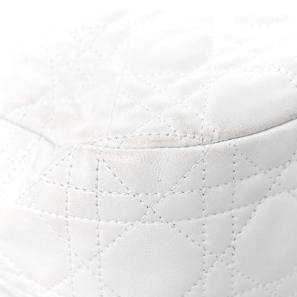 Christian Dior Lambskin Cannage Small Dior Soft Hobo White 8 of 17