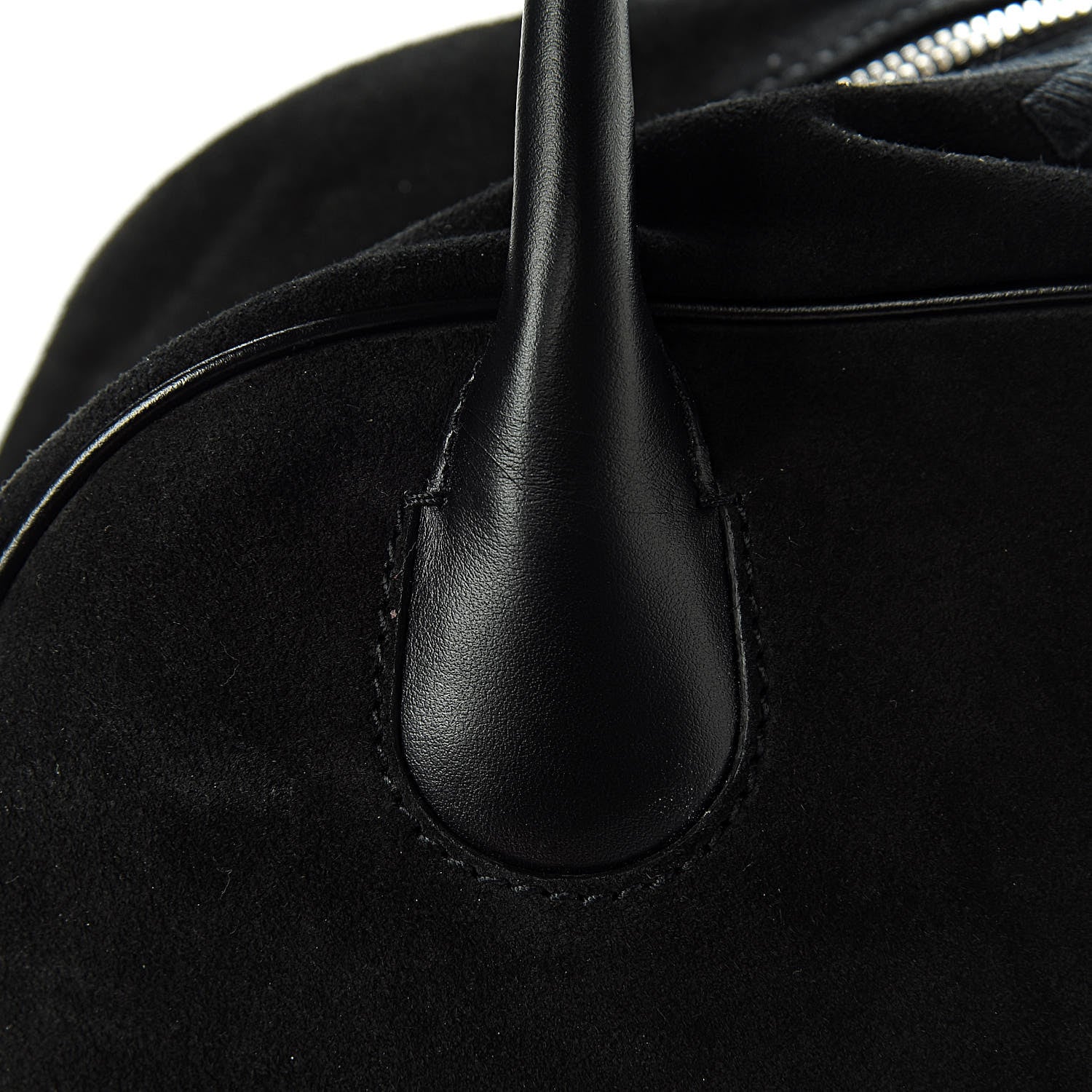Christian Louboutin Suede Calfskin Small Marie Jane Top Handle Black 14 of 14