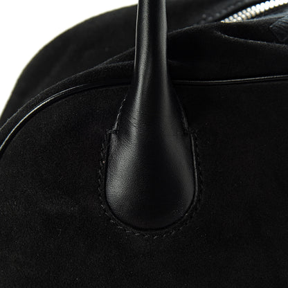 Christian Louboutin Suede Calfskin Small Marie Jane Top Handle Black 14 of 14