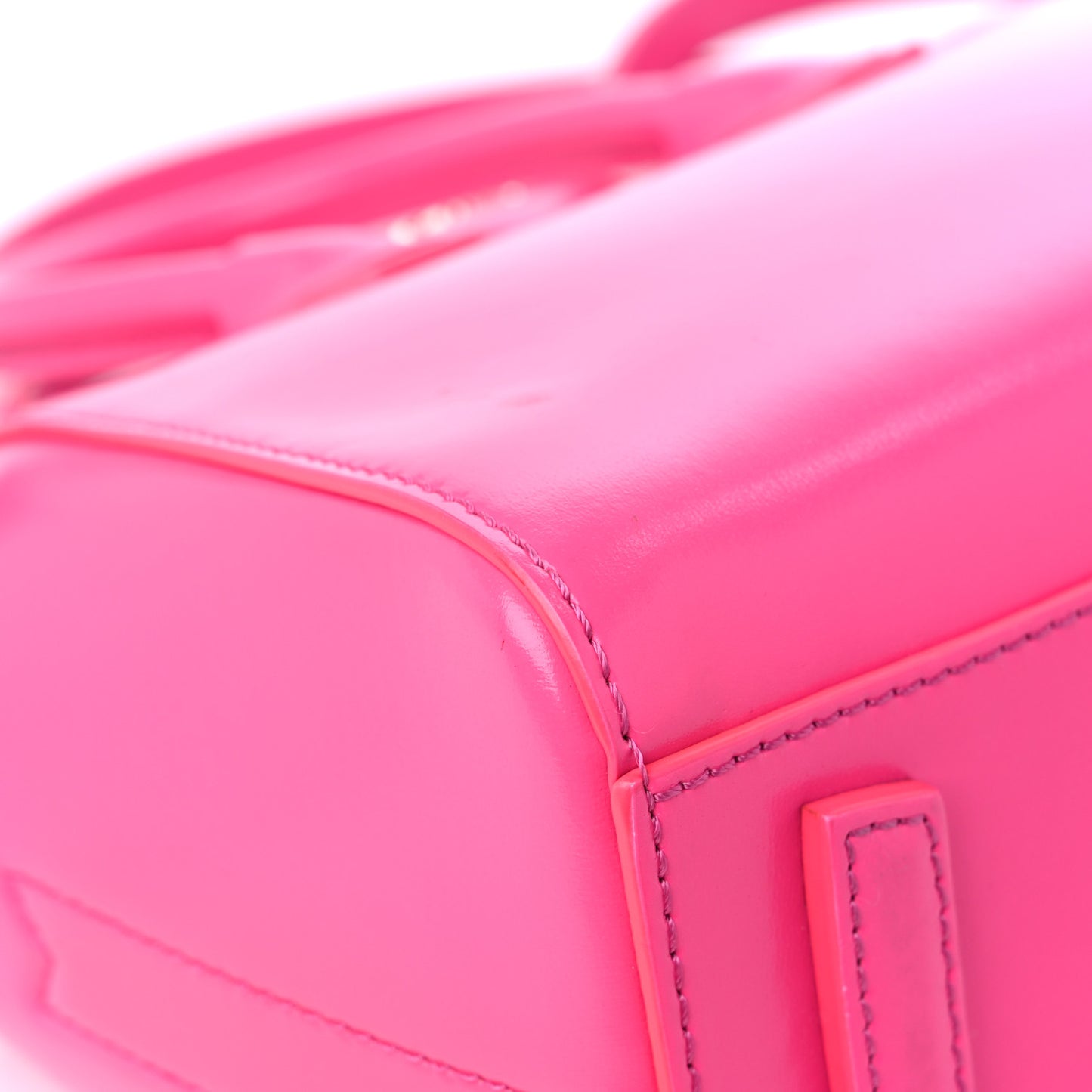 Shiny Lord Calfskin Mini Antigona Shocking Pink