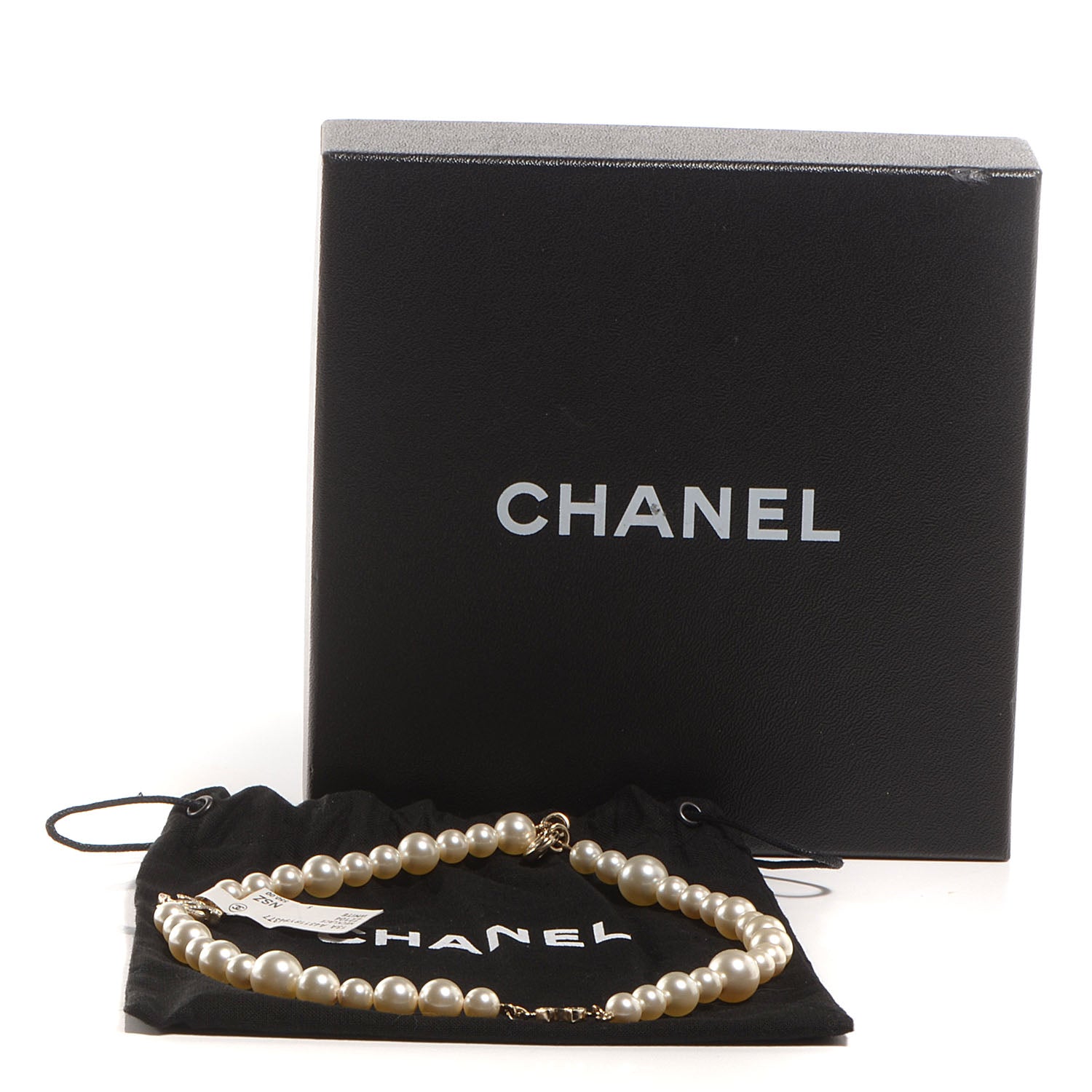 Chanel Pearl Crystal CC Short Necklace Gold 5 of 5