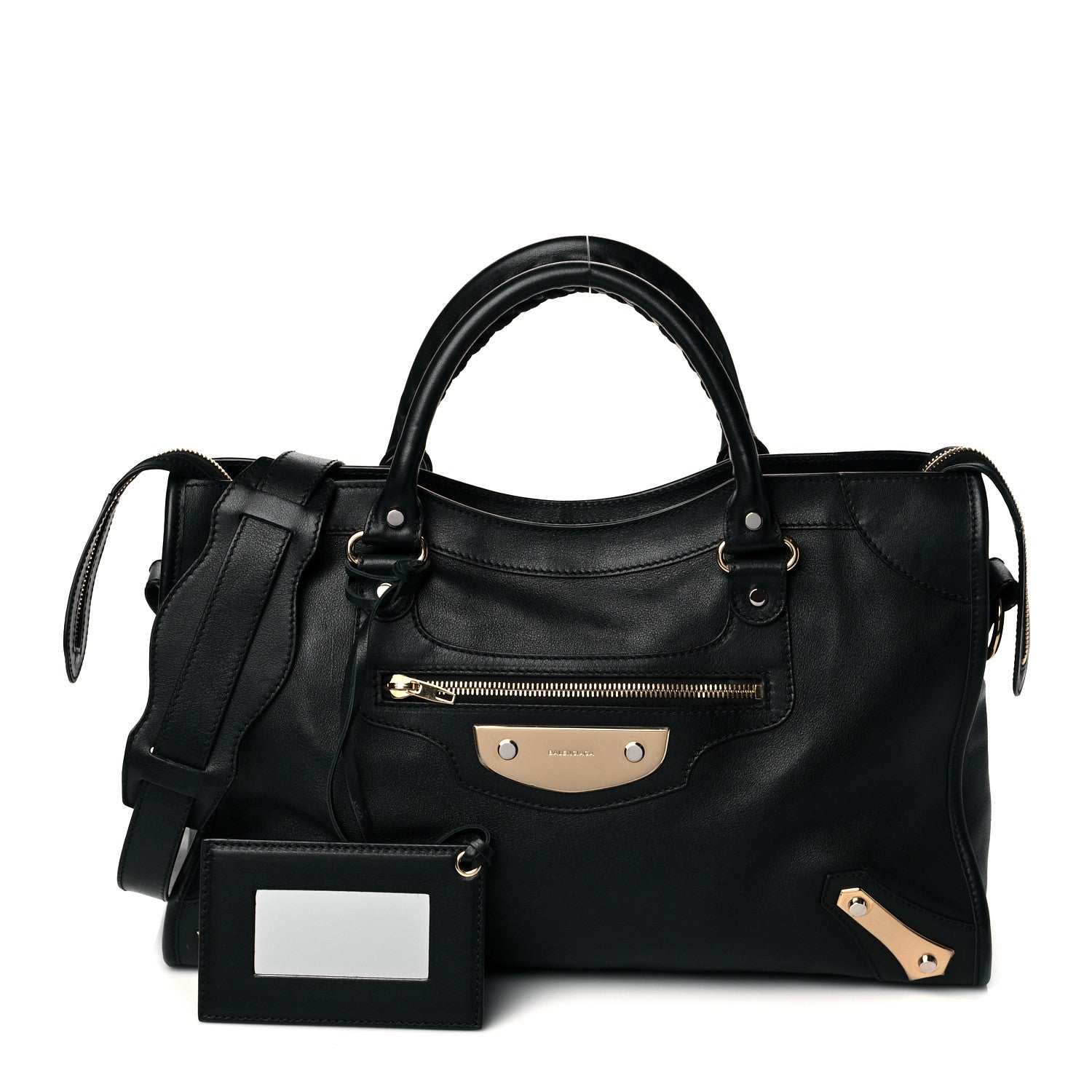 Balenciaga Veau Amp Plate Gold Hardware City Black 1 of 10