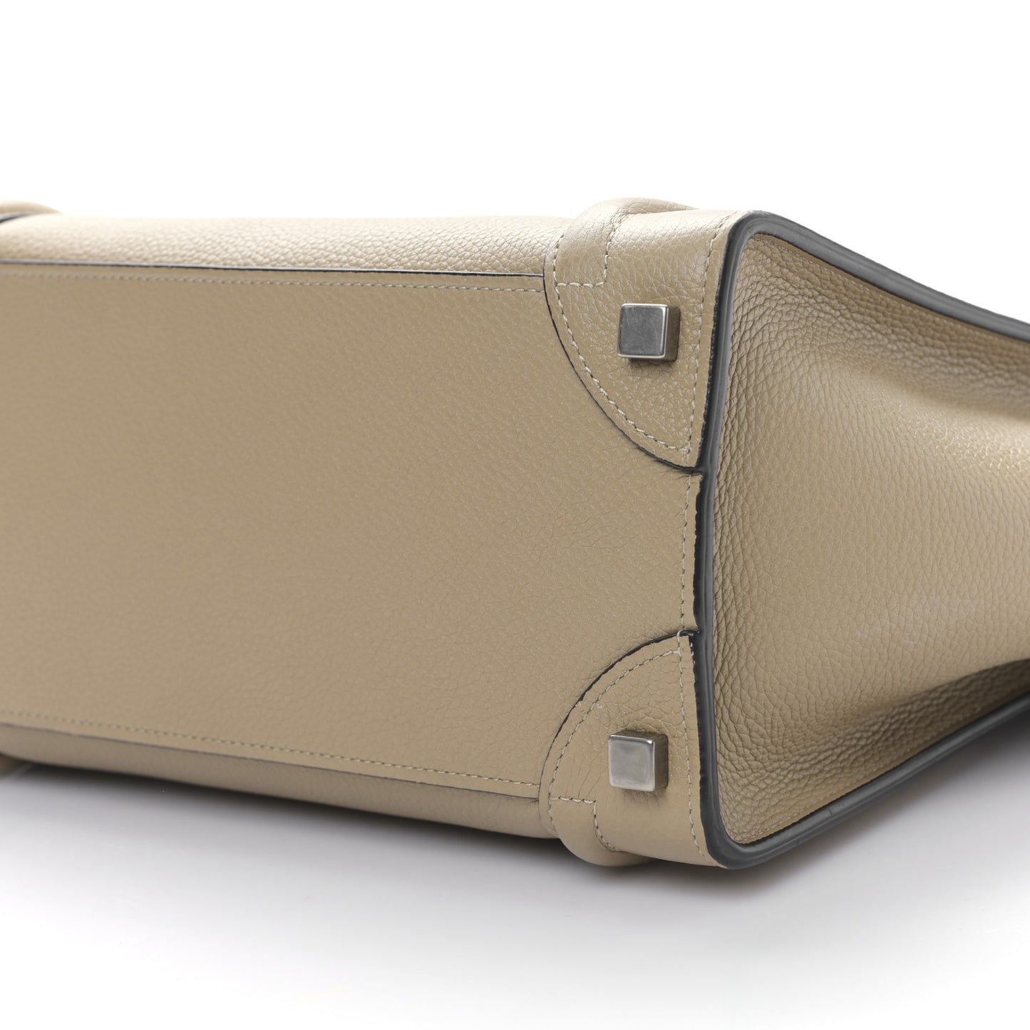 Drummed Calfskin Micro Luggage Dune