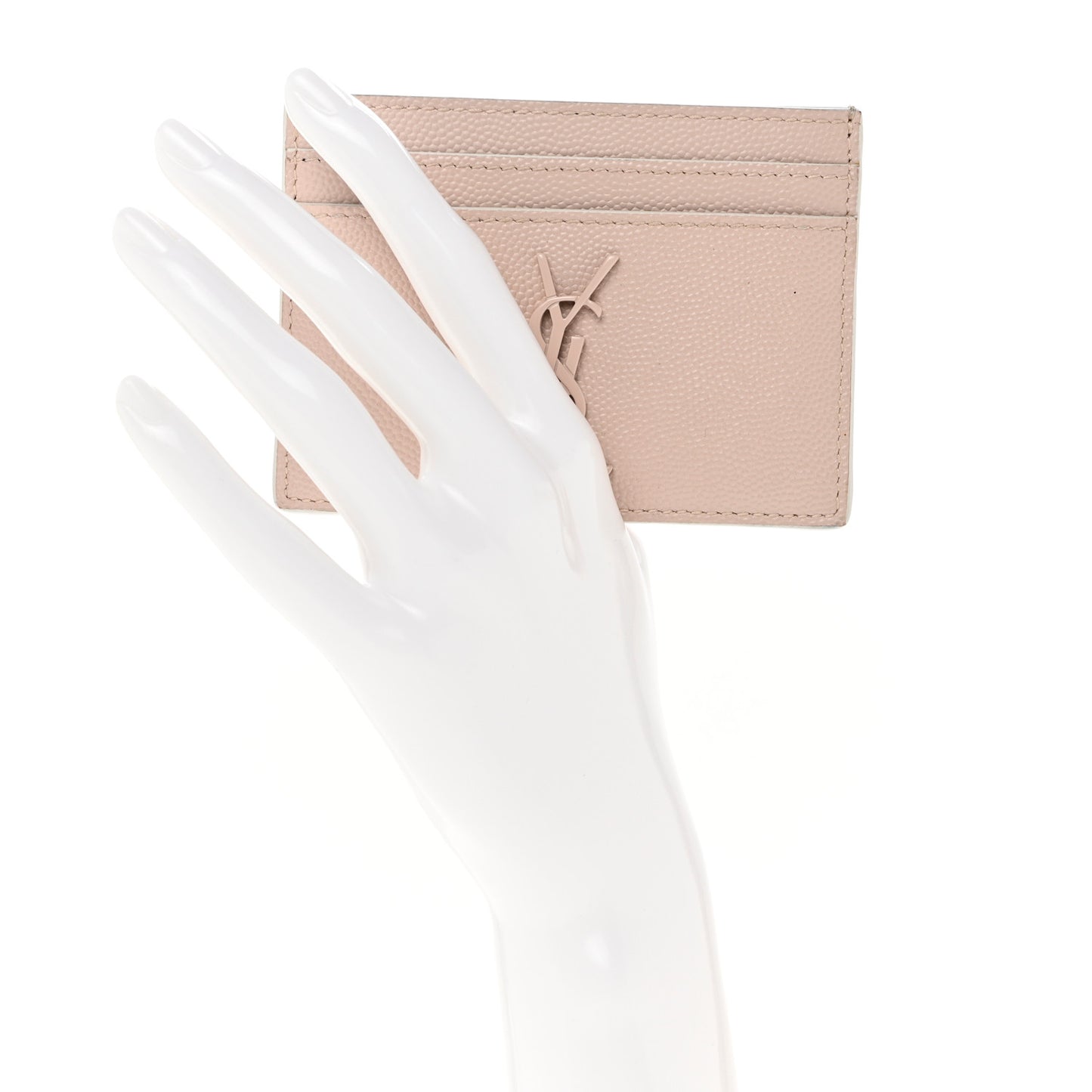 Grain De Poudre Monogram Credit Card Case Rose