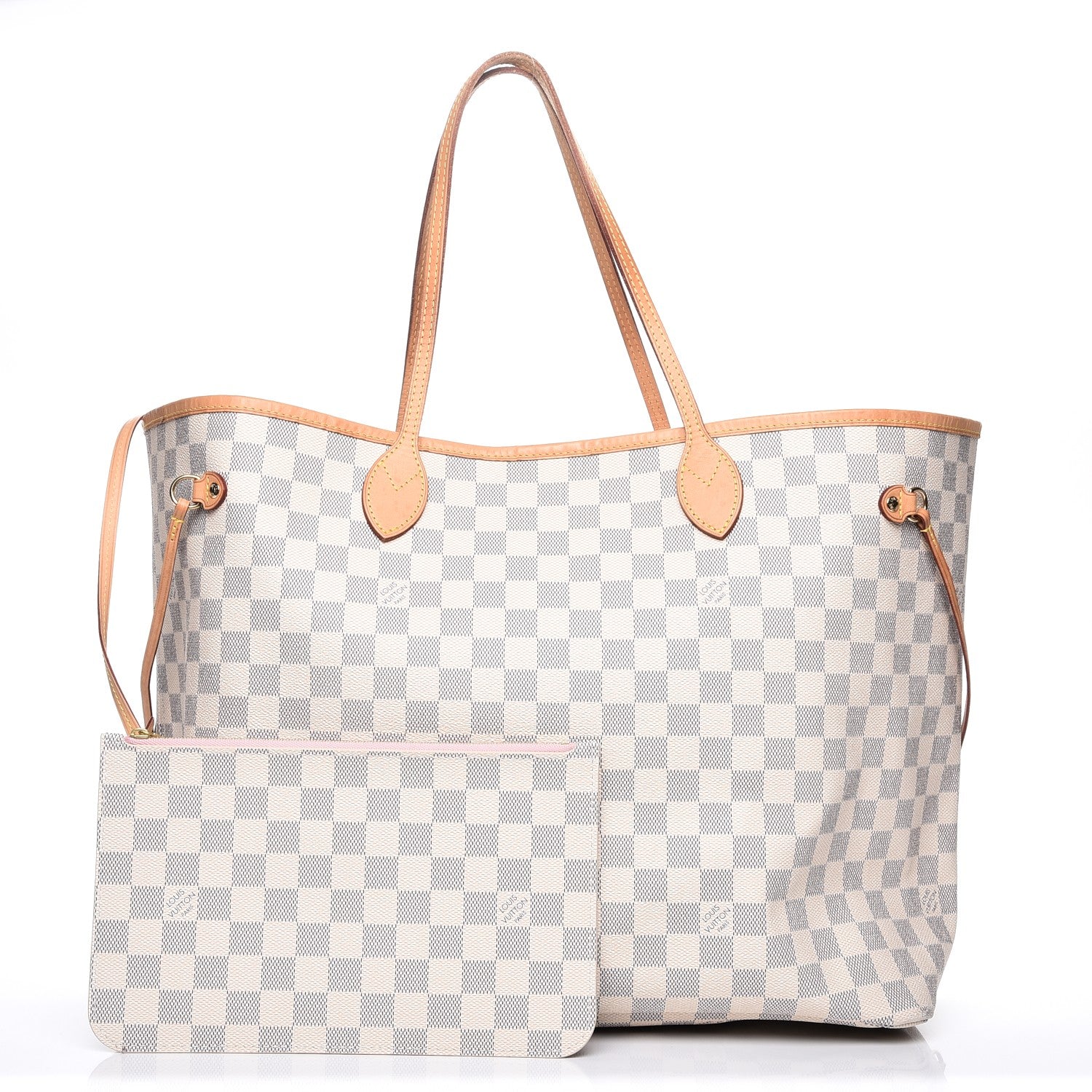 Louis Vuitton Damier Azur Neo Neverfull GM Rose Ballerine 1 of 11