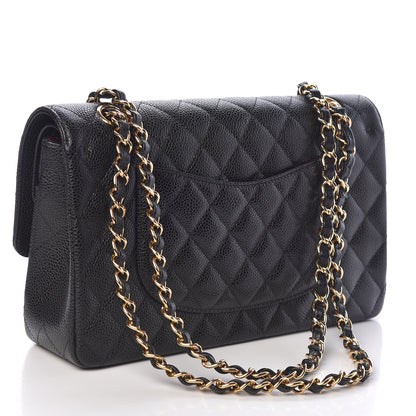 Chanel Caviar Quilted Medium Double Flap Black 3 of 12