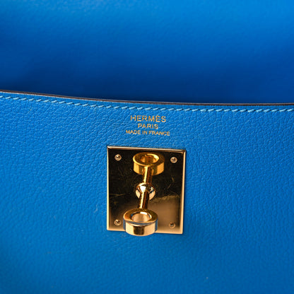 Hermes Evercolor Kelly Retourne 28 Bleu Hydra 5 of 8