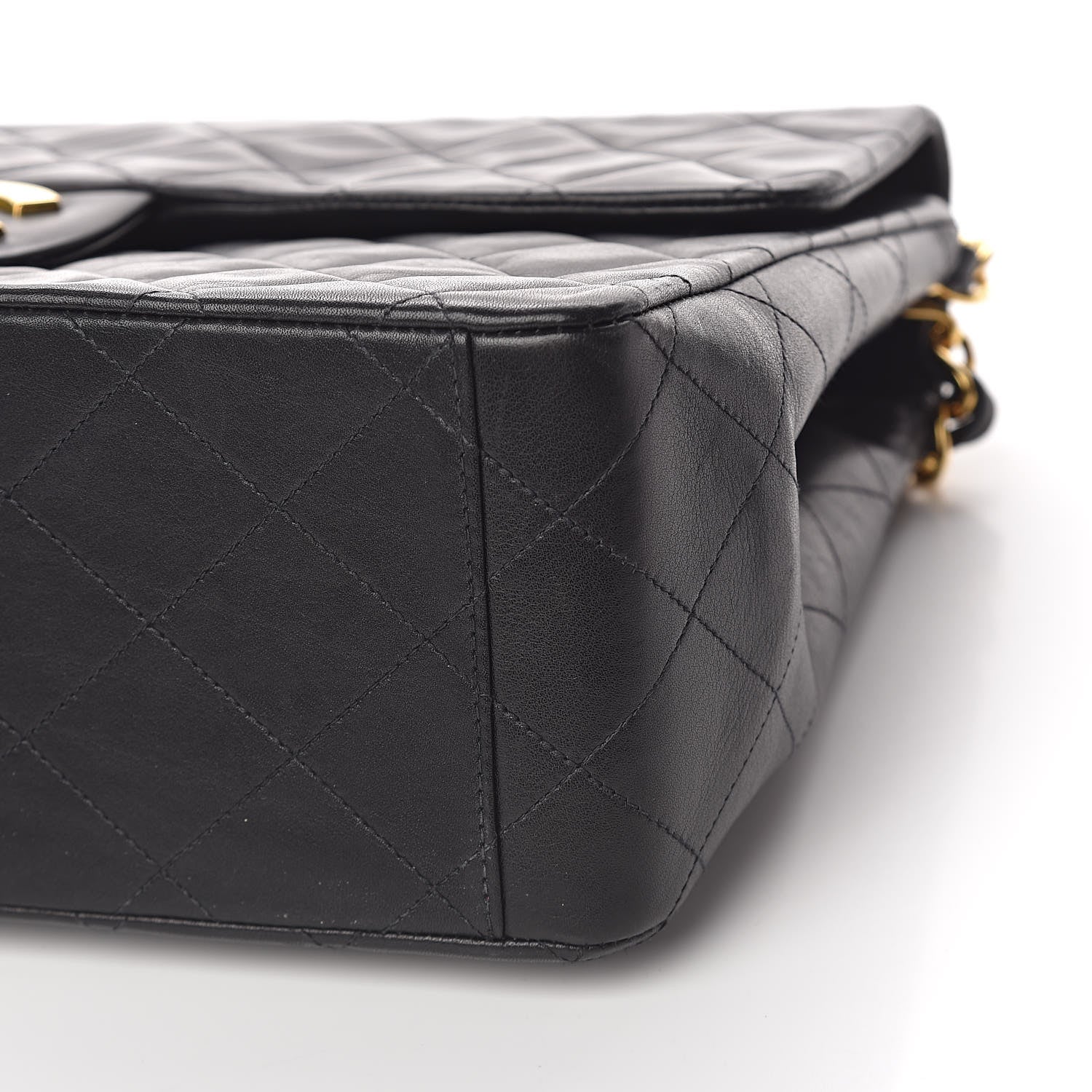 Chanel Lambskin Quilted XL Jumbo Single Flap Black 10 of 14