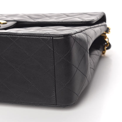 Chanel Lambskin Quilted XL Jumbo Single Flap Black 10 of 14
