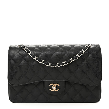 Chanel Caviar Quilted Jumbo Double Flap Black 1 of 12