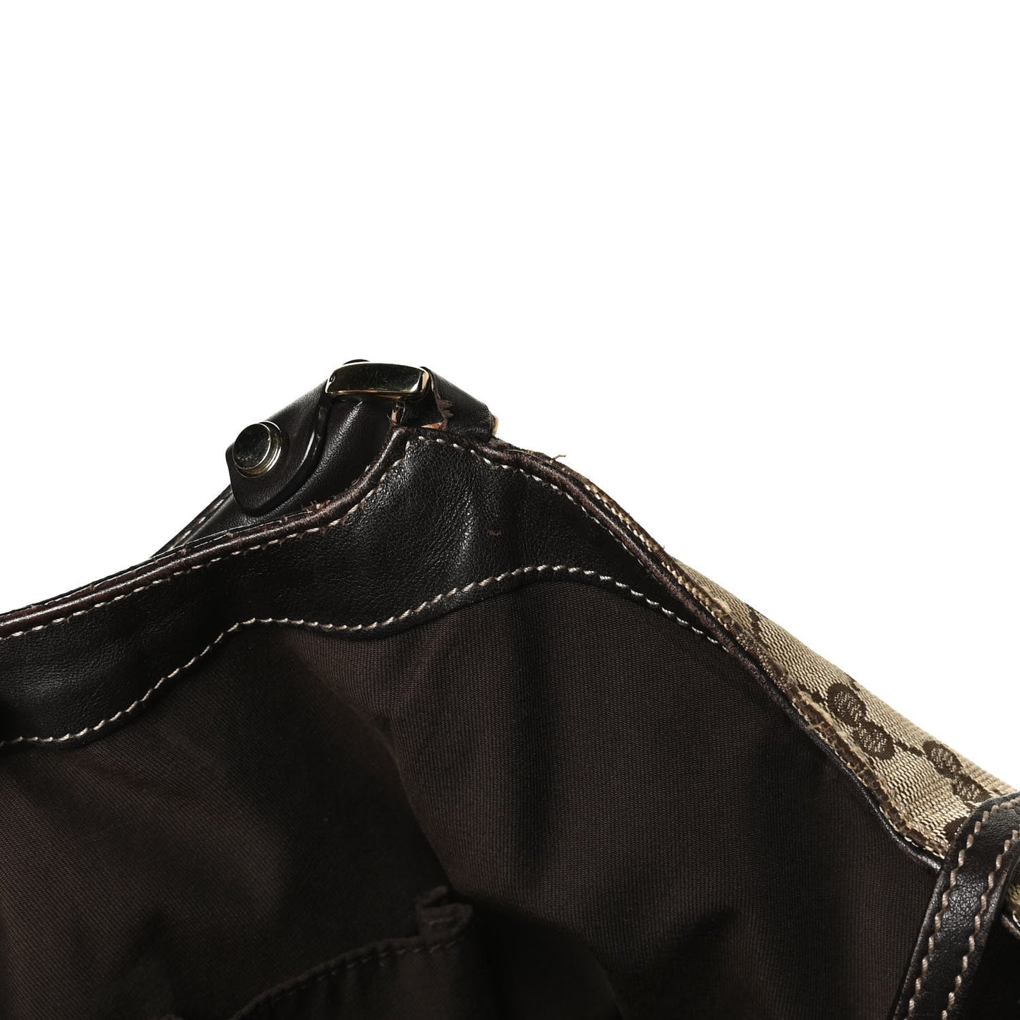 Monogram Large D Gold Hobo Dark Brown