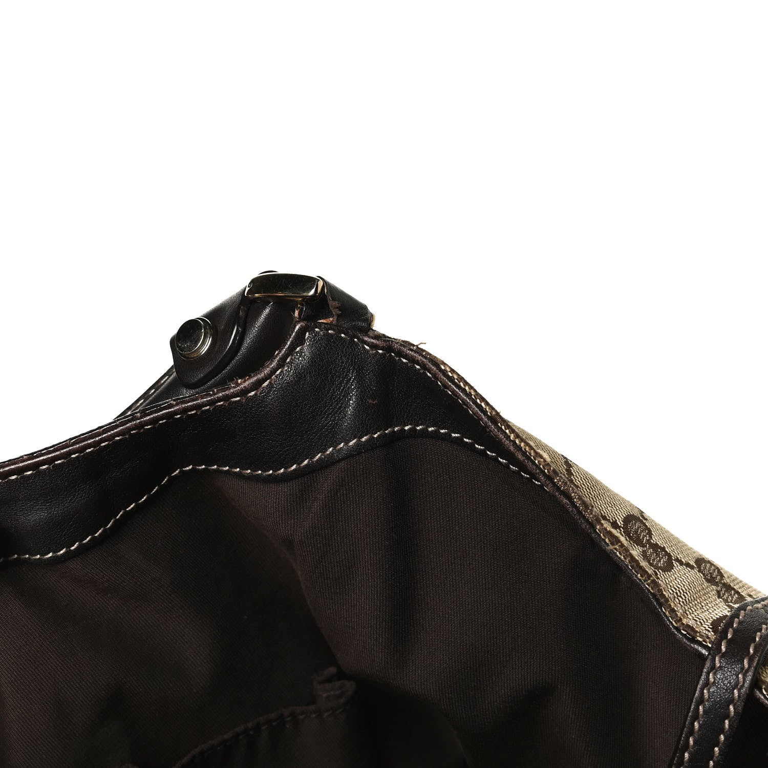 Gucci Monogram Large D Gold Hobo Dark Brown 21 of 21