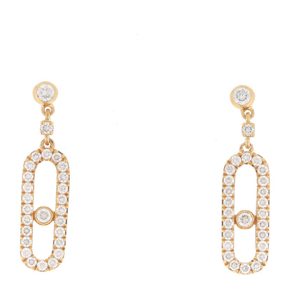Messika 18K Yellow Gold Diamond Move Uno Stud Earrings 1 of 4