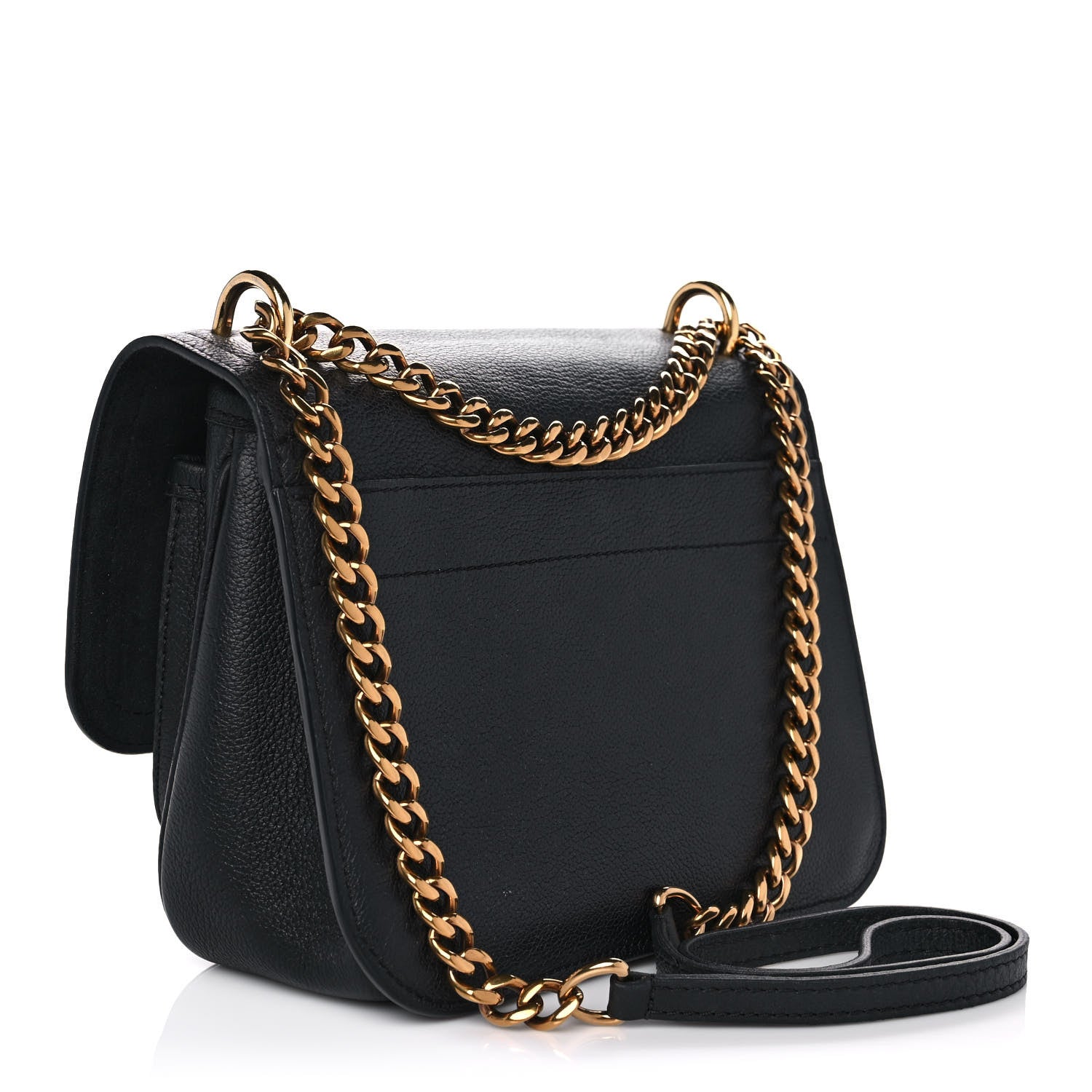 Louis Vuitton Grained Calfskin Lockme Chain Bag Black 3 of 14