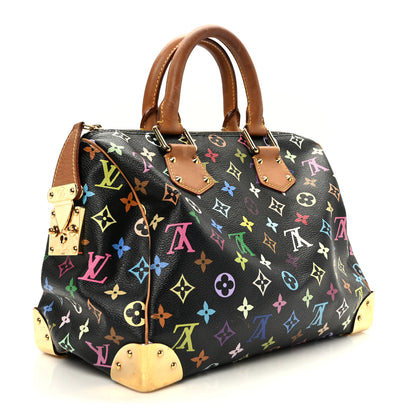 Louis Vuitton Monogram Multicolor Speedy 30 Black 3 of 9