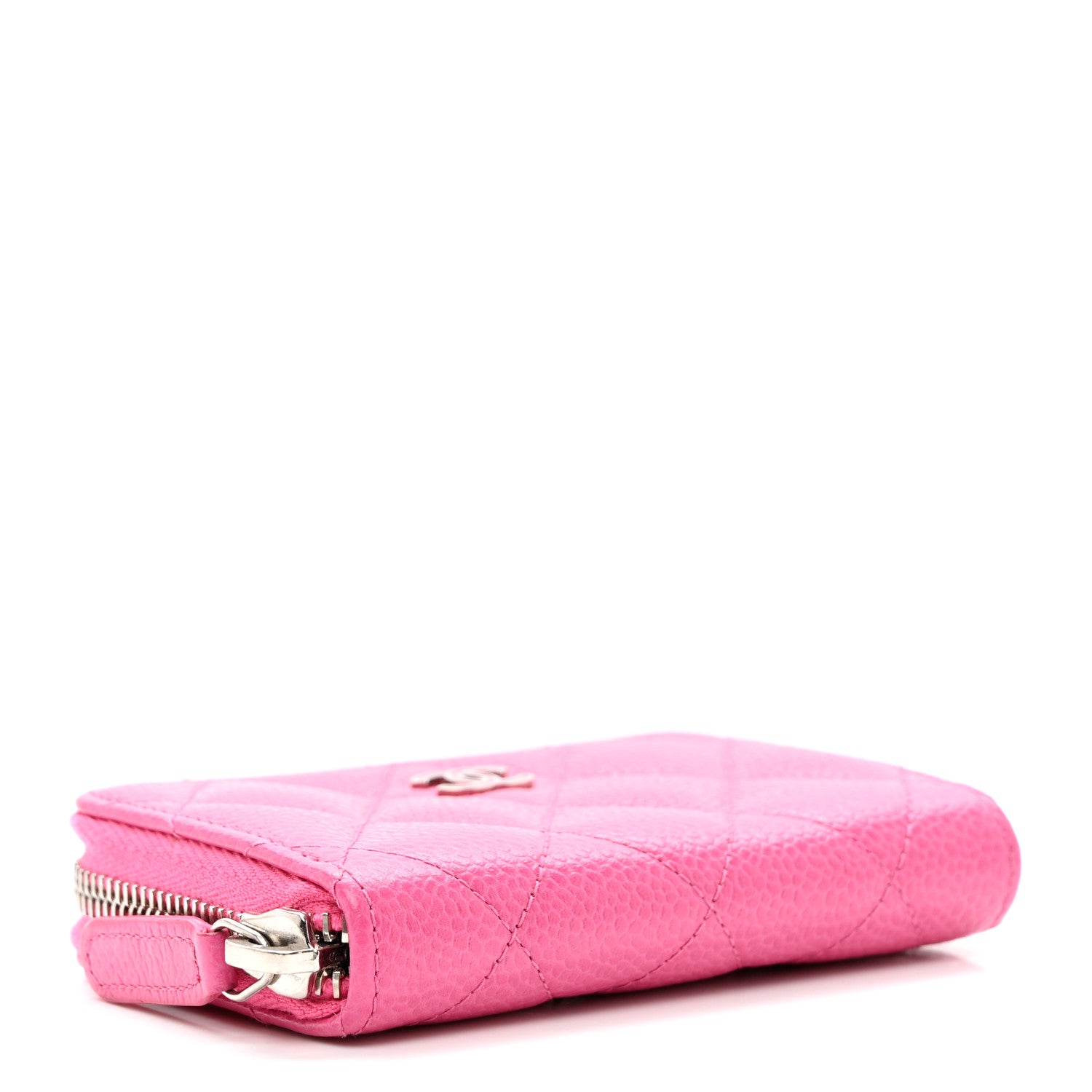 Chanel Caviar Quilted Zip Coin Purse Pink 4 of 7