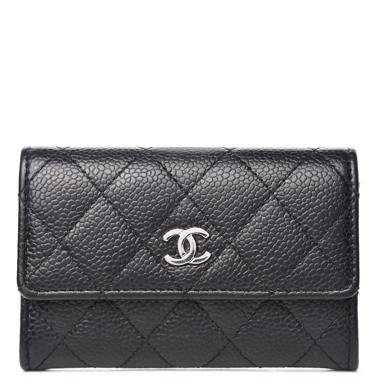 Chanel Caviar Quilted Flap Card Holder Black 1 of 8