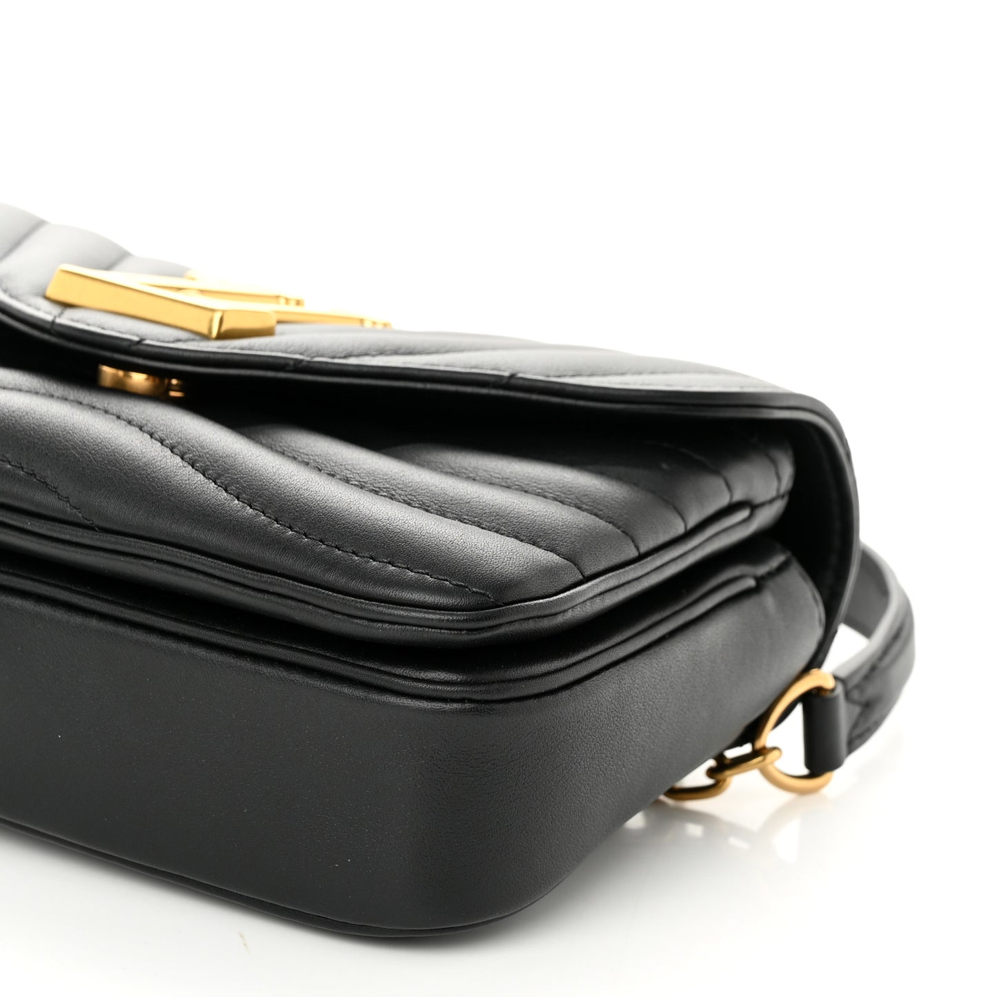 Calfskin LV New Wave Chain Bag Black