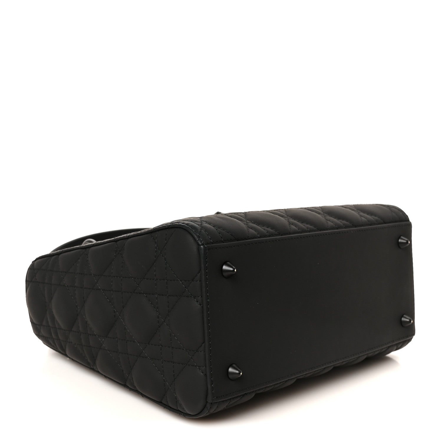 Christian Dior Ultra Matte Calfskin Cannage Medium Lady Dior Black 4 of 10
