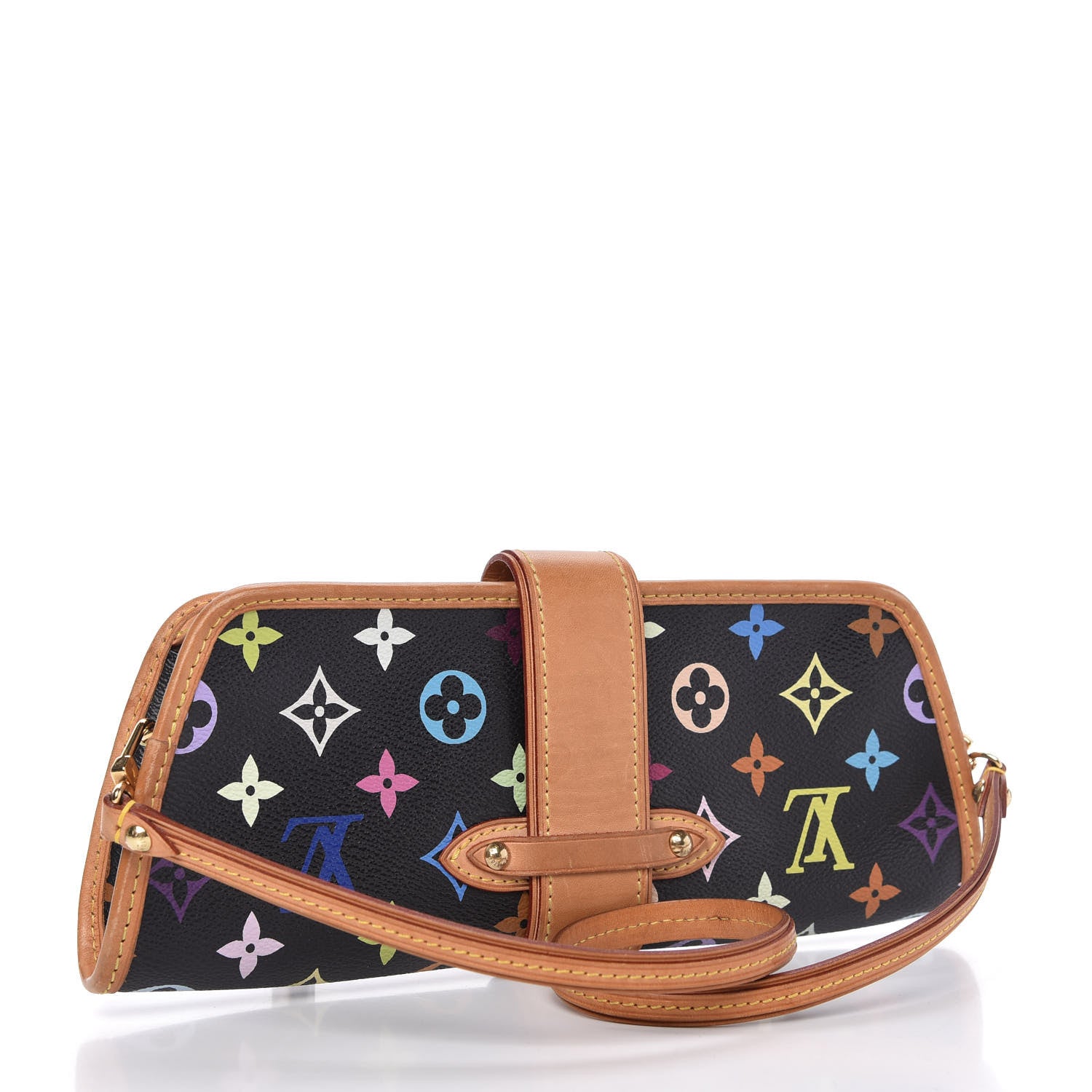 Louis Vuitton Monogram Multicolor Shirley Black 3 of 9