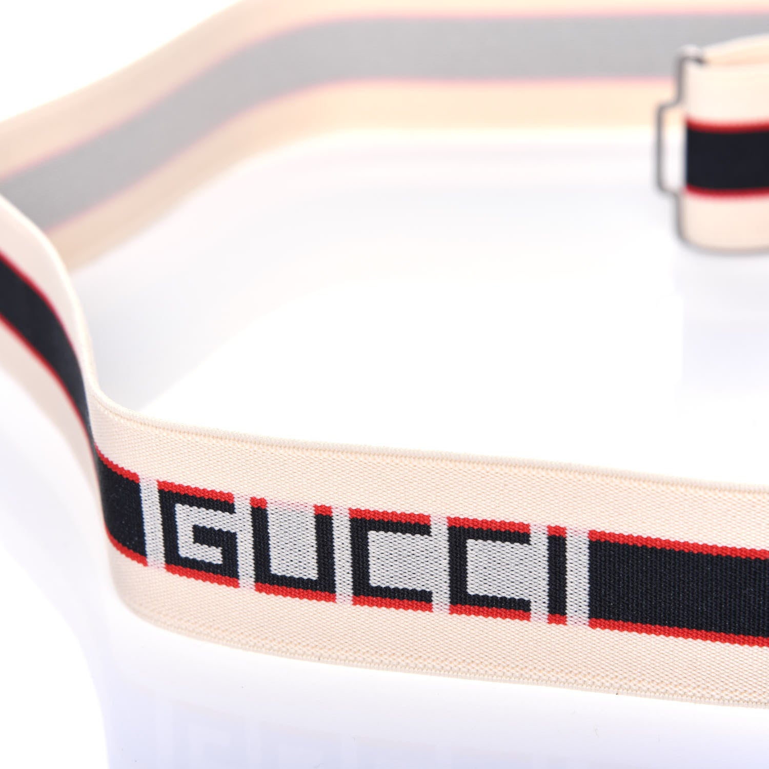 Gucci Jacquard Crystal Stripe Butterfly Belt 90 36 White 7 of 7