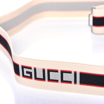 Gucci Jacquard Crystal Stripe Butterfly Belt 90 36 White 7 of 7