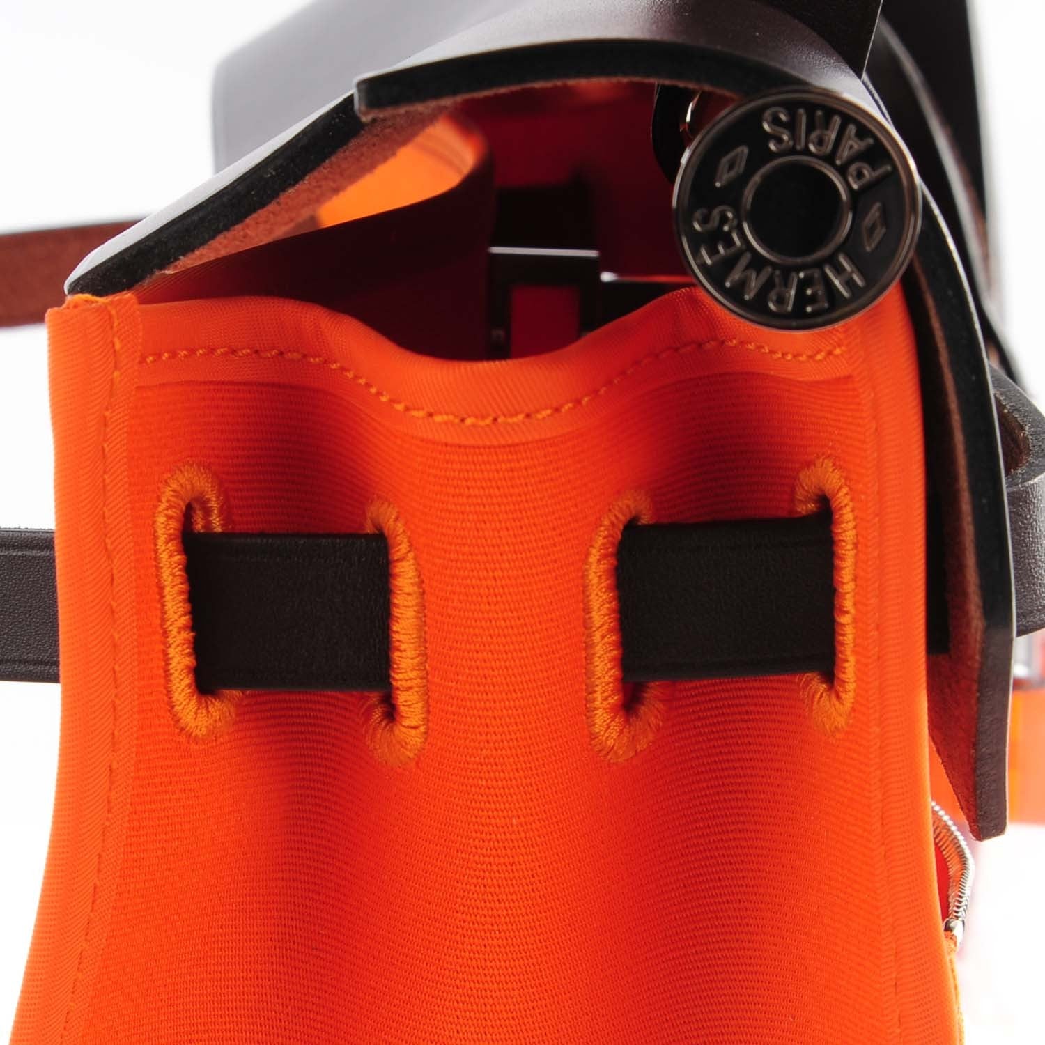 Hermes Vache Hunter Toile Herbag Zip 31 PM Orange 5 of 18