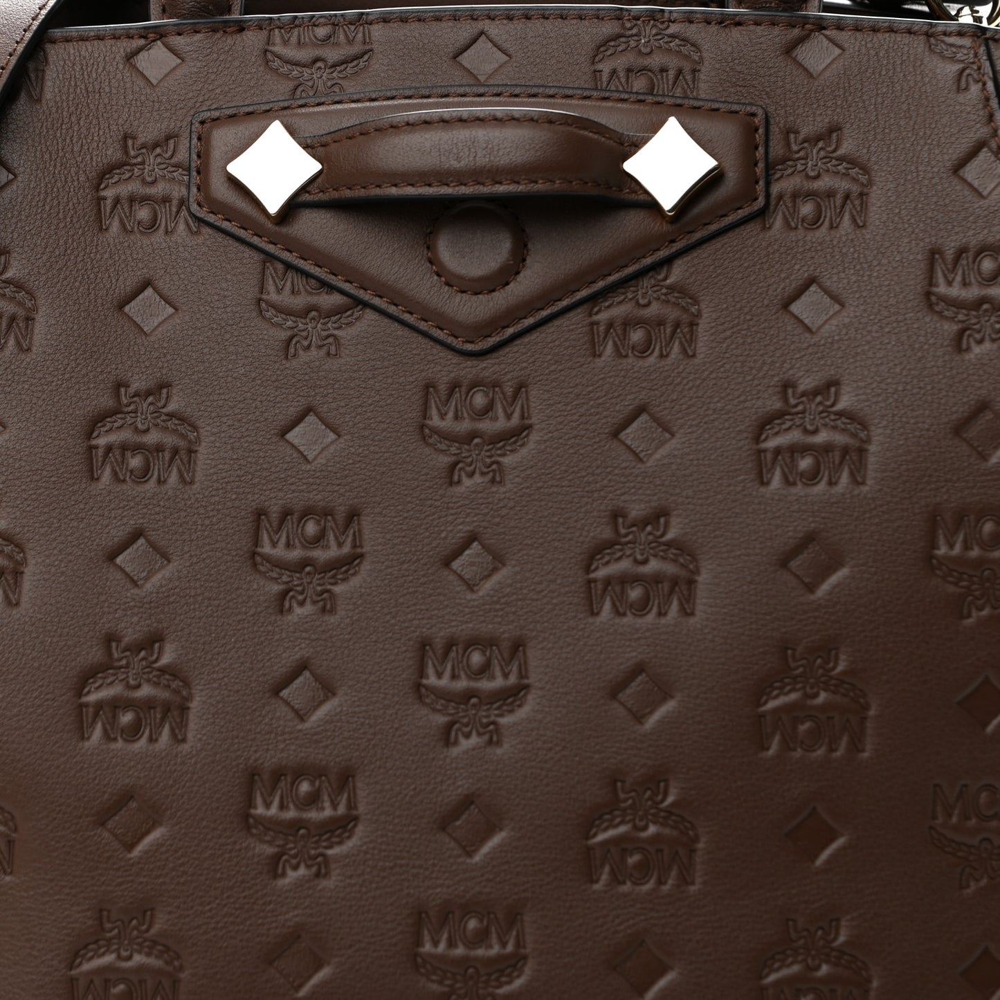 Calfskin Ottomar Monogram Medium Essential Tote Chestnut