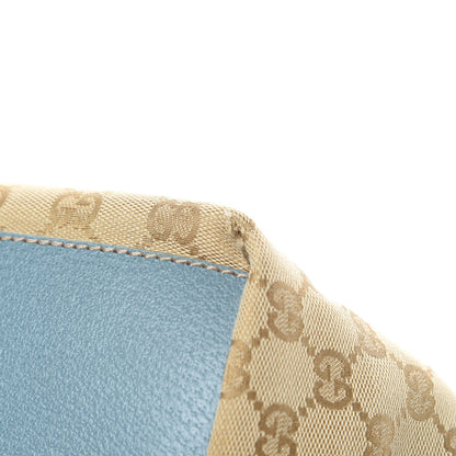 Gucci GG Monogram Small Web Handle Bucket Tote Blue 11 of 15