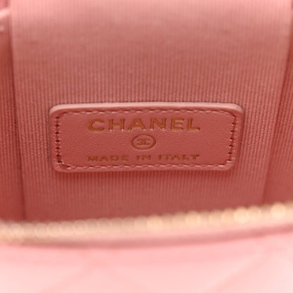 Chanel Caviar Quilted Phone Holder With Chain Pink 7 of 10