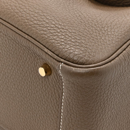 Hermes Taurillon Clemence Mini Lindy 20 Etoupe 12 of 15
