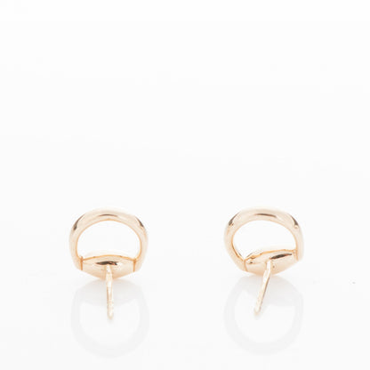 Gucci 18K Yellow Gold Horsebit Earrings 3 of 5