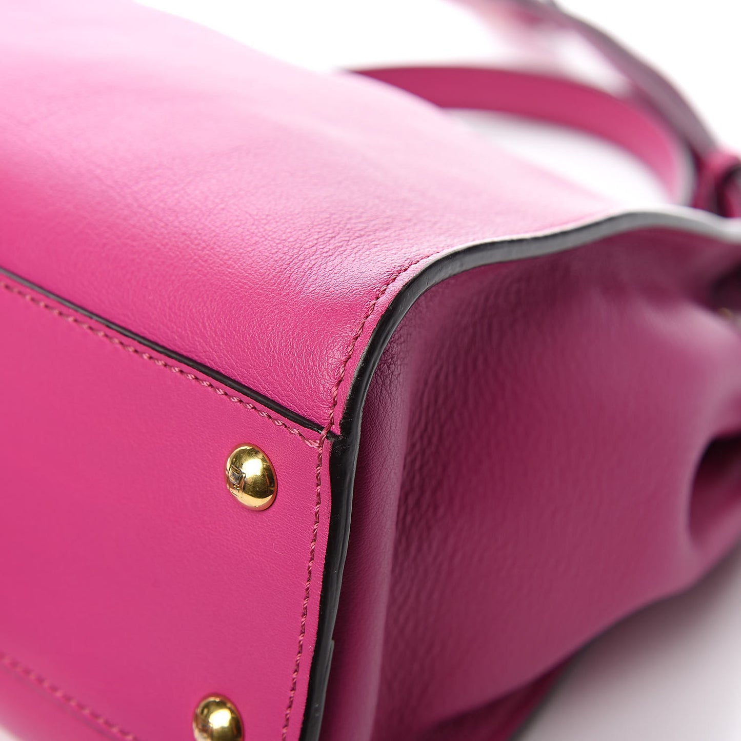 Vitello Seta Medium Peekaboo Iconic Satchel Magenta