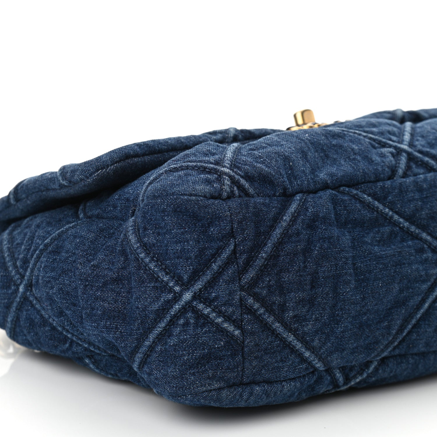 Chanel Denim Quilted Large Chanel 19 Flap Blue 9 of 10
