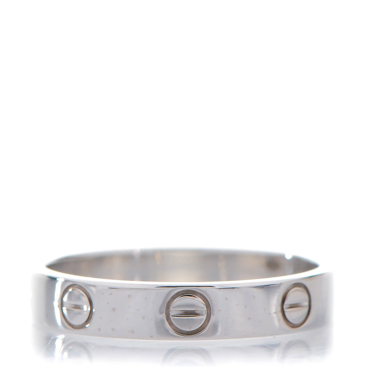 18K White Gold 4mm LOVE Wedding Band Ring 55 7.25