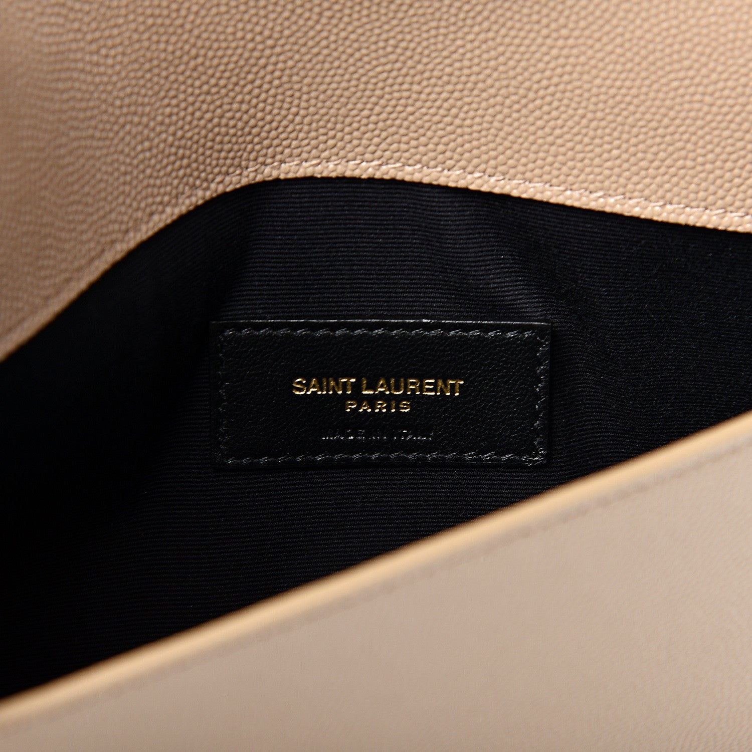 Saint Laurent Grain De Poudre Uptown Pouch Dark Latte 5 of 9