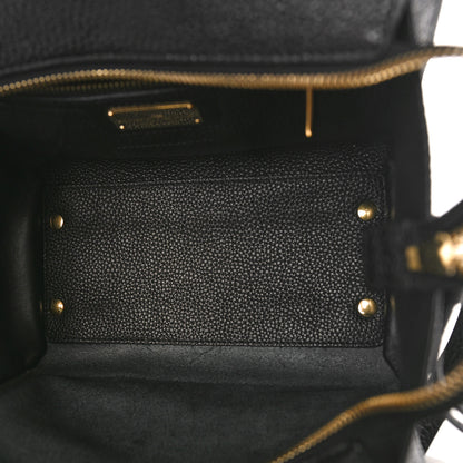 Salvatore Ferragamo Hammered Calfskin Double Handle Small Amy Tote Black 5 of 8