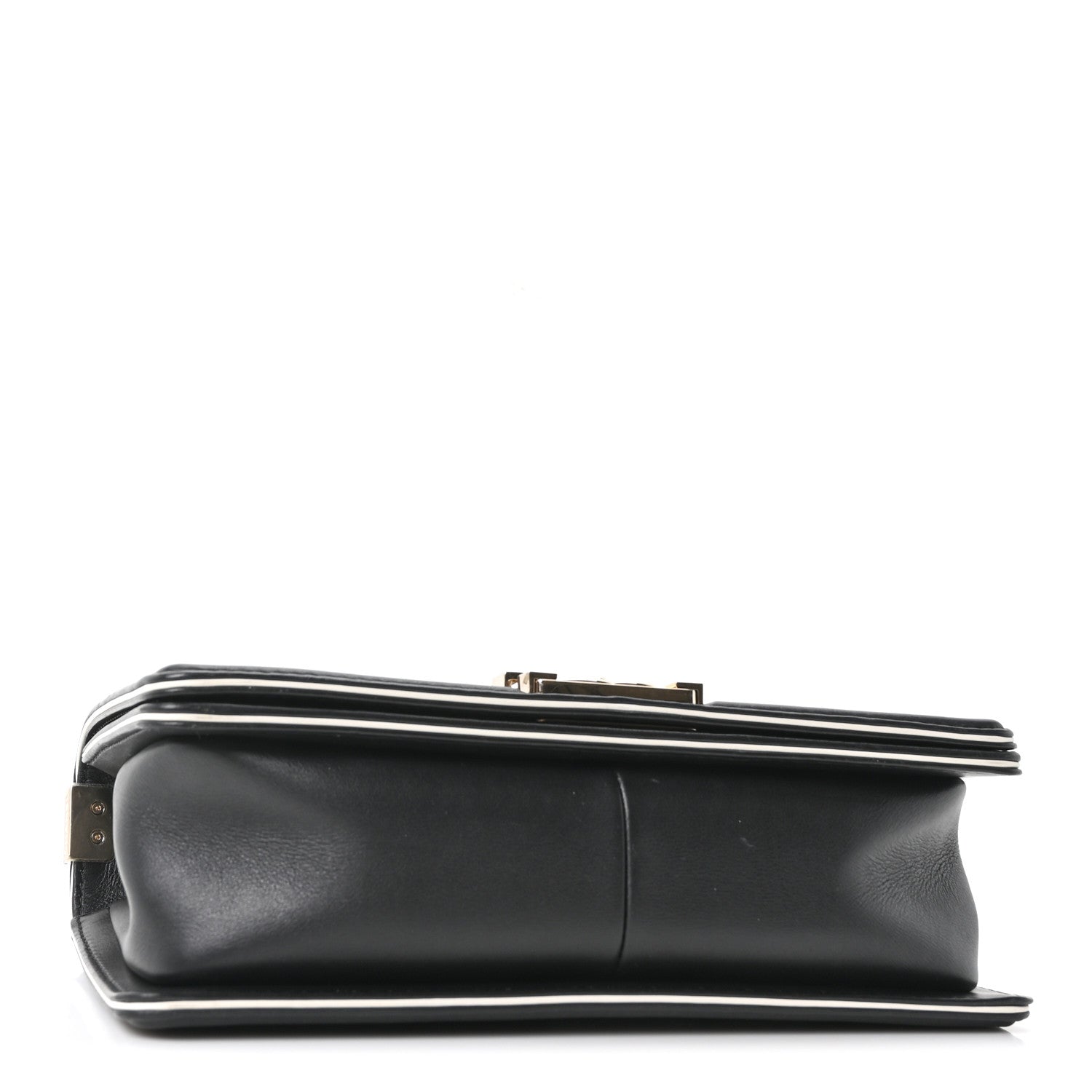 Chanel Calfskin Quilted Medium Boy Top Handle Flap Black 4 of 10