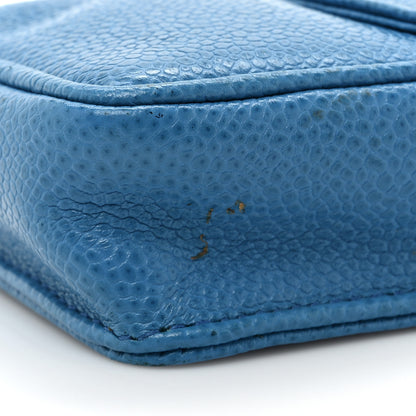 Chanel Caviar Phone Holder Crossbody Blue 12 of 14