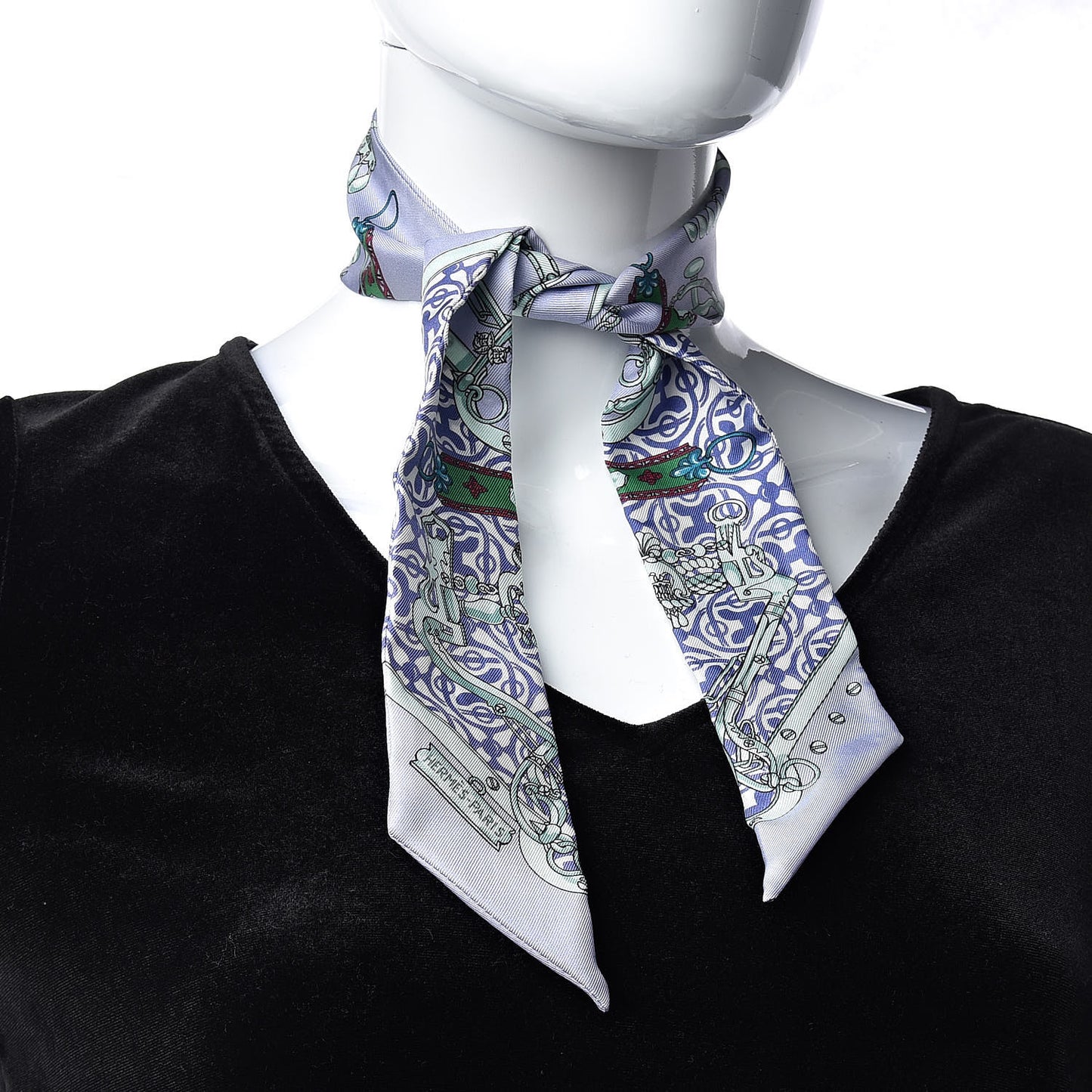 Silk Mors Et Gourmettes Remix Twilly Parme Vert Mauve