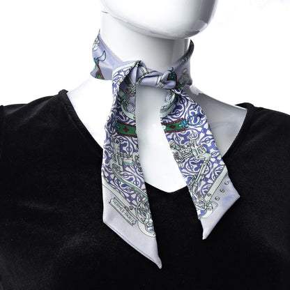 Hermes Silk Mors Et Gourmettes Remix Twilly Parme Vert Mauve 2 of 4