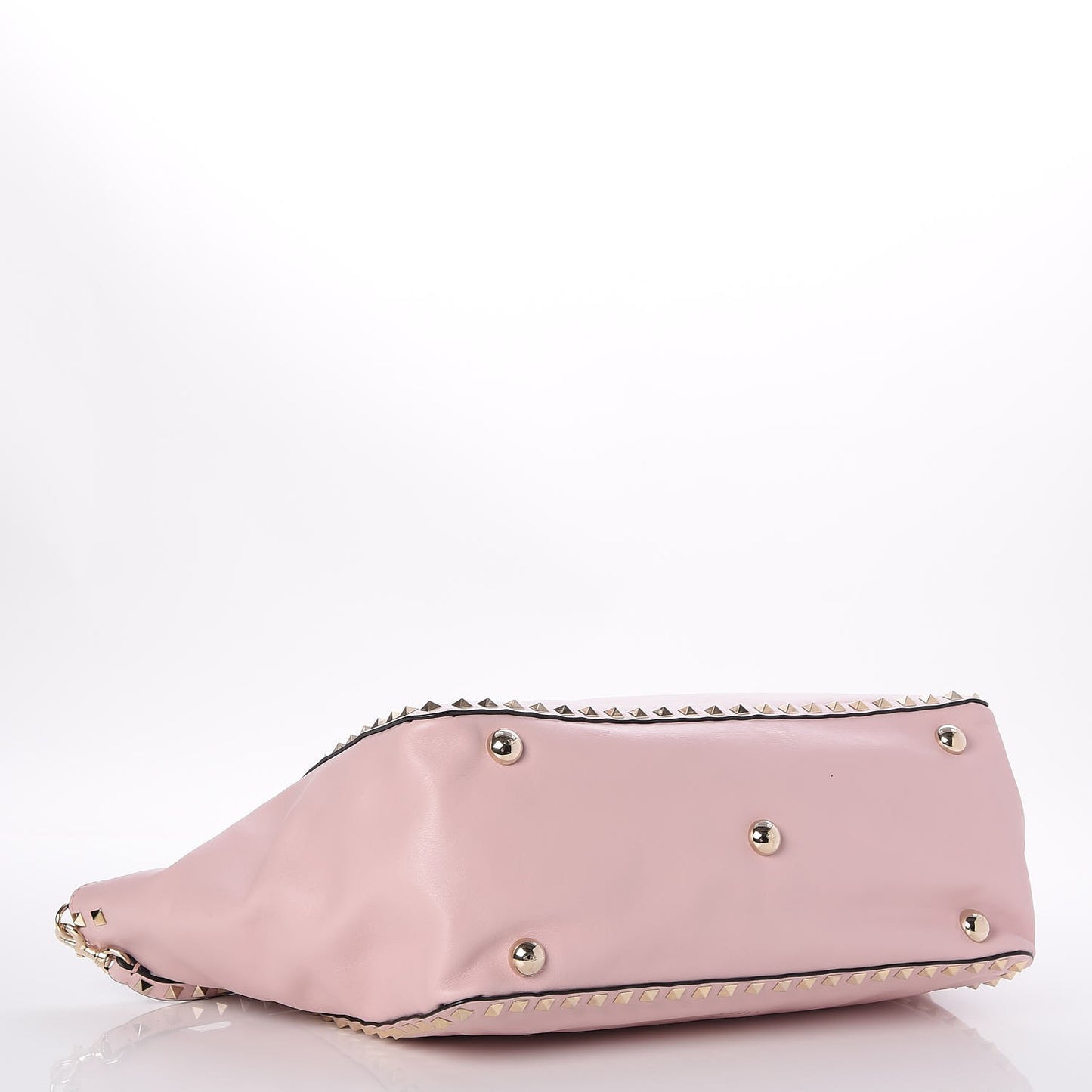Vitello Medium Rockstud Tote Water Rose