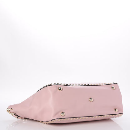 Valentino Garavani Vitello Medium Rockstud Tote Water Rose 4 of 7