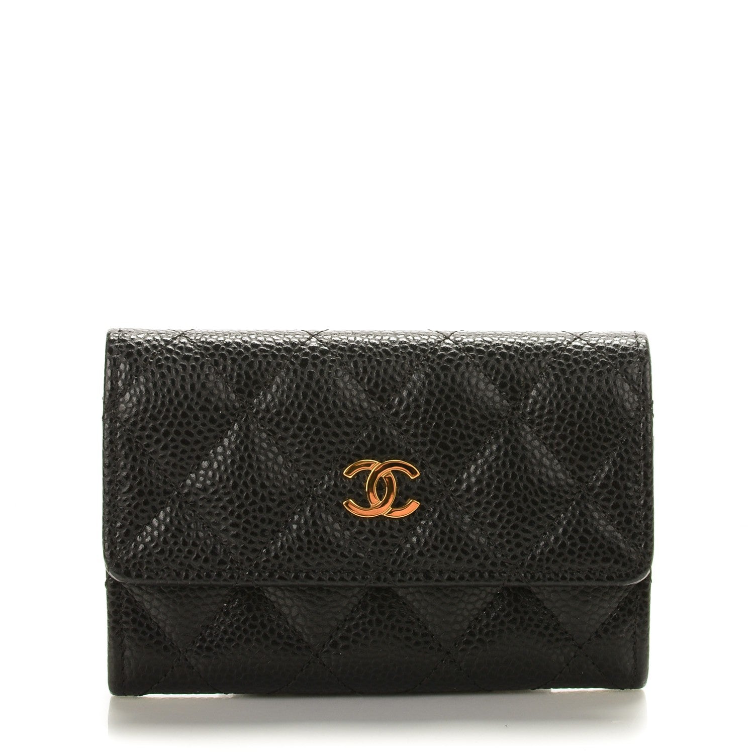 Chanel Caviar Quilted Flap Card Holder Black 1 of 8