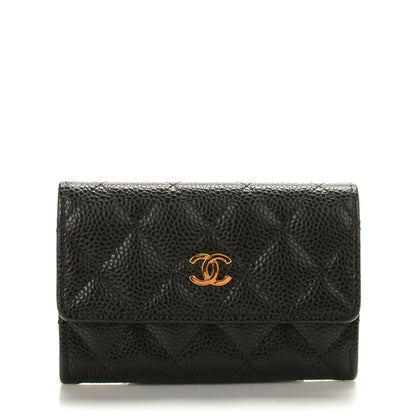 Chanel Caviar Quilted Flap Card Holder Black 1 of 8